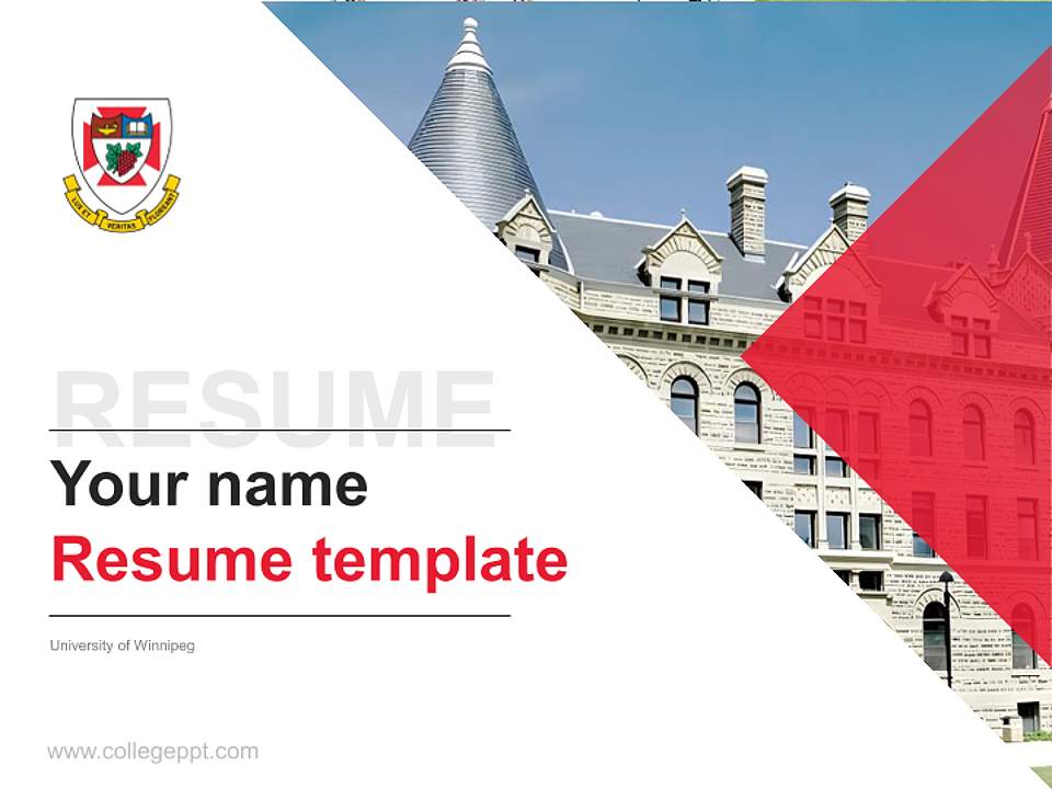 University of Winnipeg Resume PPT Template4:3 ratio PPT effect preview image5