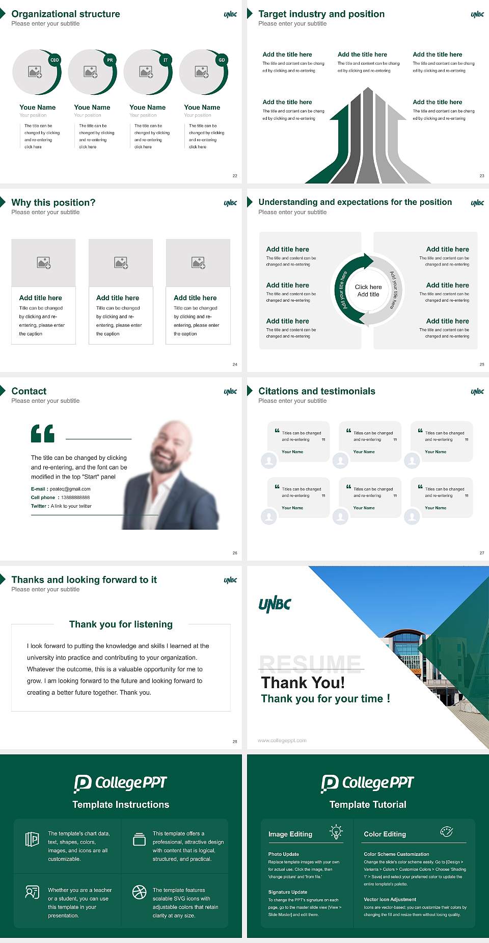 University of Northern British Columbia Resume PPT Template4:3 ratio PPT effect preview image4