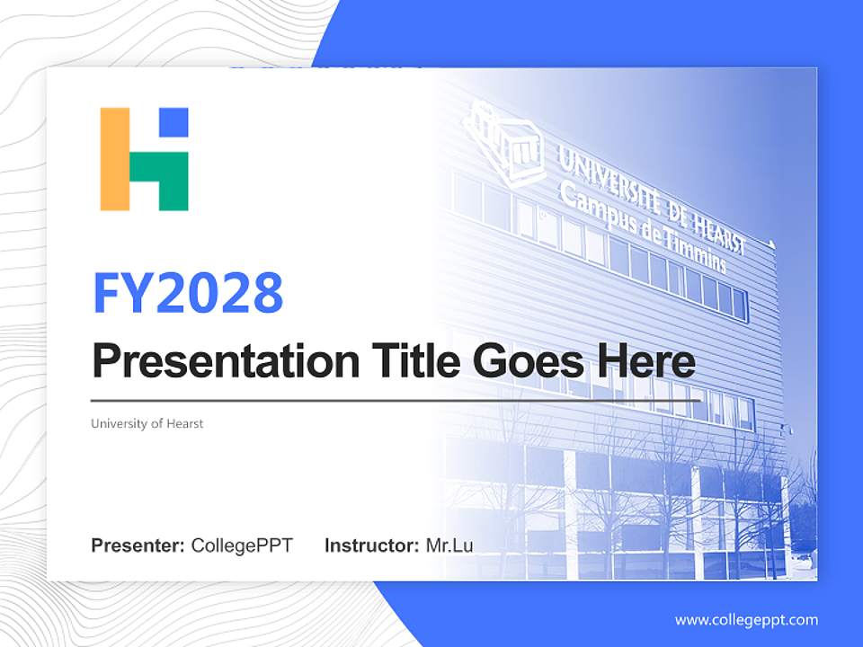 University of Hearst Academic Presentation/Research Findings Report PPT Template4:3 ratio PPT effect preview image5