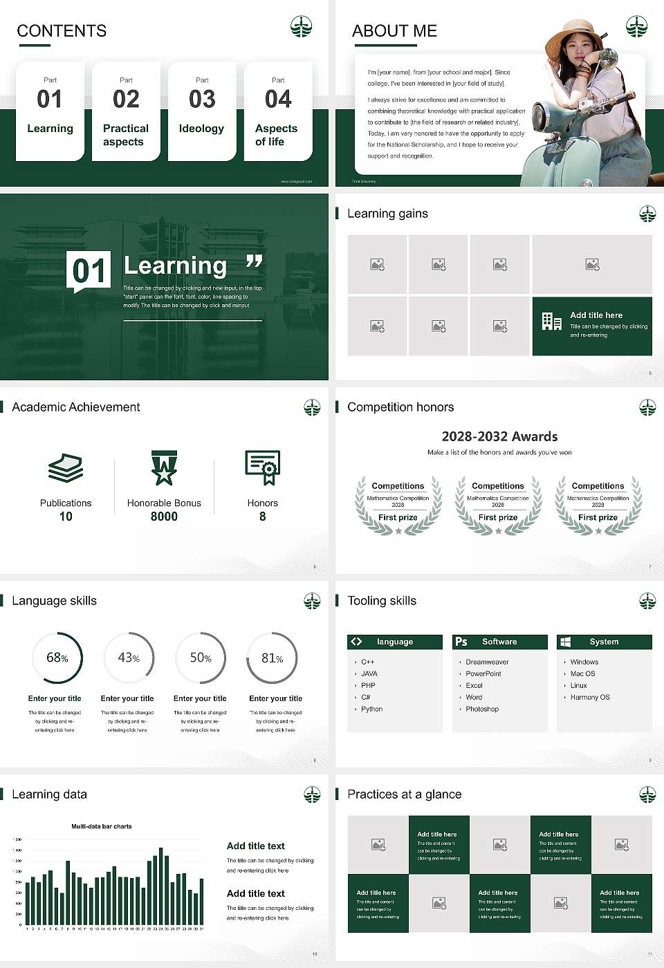 Trent University National Scholarship Defense PPT Template16:9 ratio PPT effect preview image2