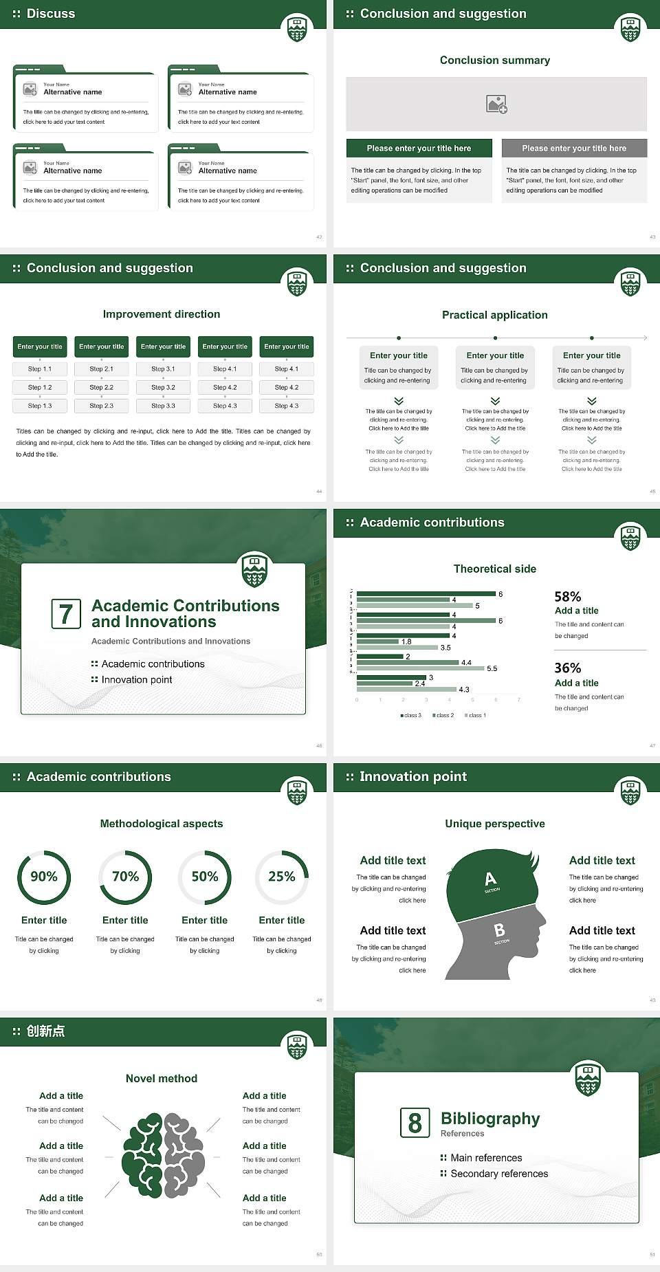 University of Alberta Graduation Thesis Defense PPT Template4:3 ratio PPT effect preview image6