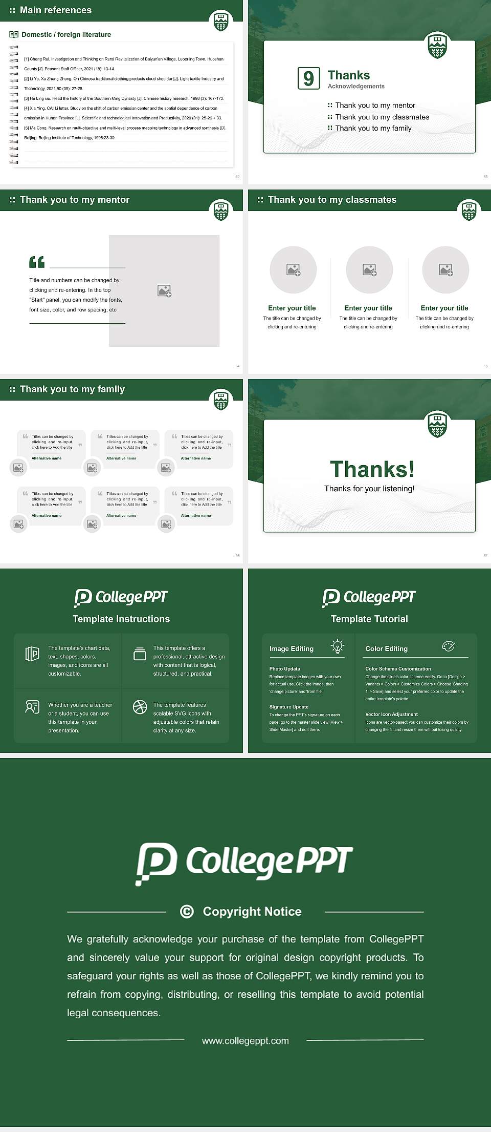 University of Alberta Graduation Thesis Defense PPT Template4:3 ratio PPT effect preview image7