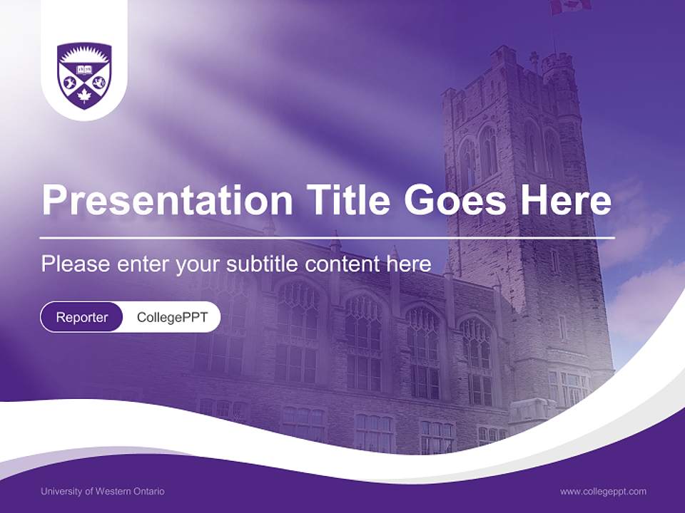 University of Western Ontario Lecture Sharing and Networking Event PPT Template4:3 ratio PPT effect preview image4