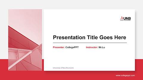 University of New Brunswick General Purpose PPT Template