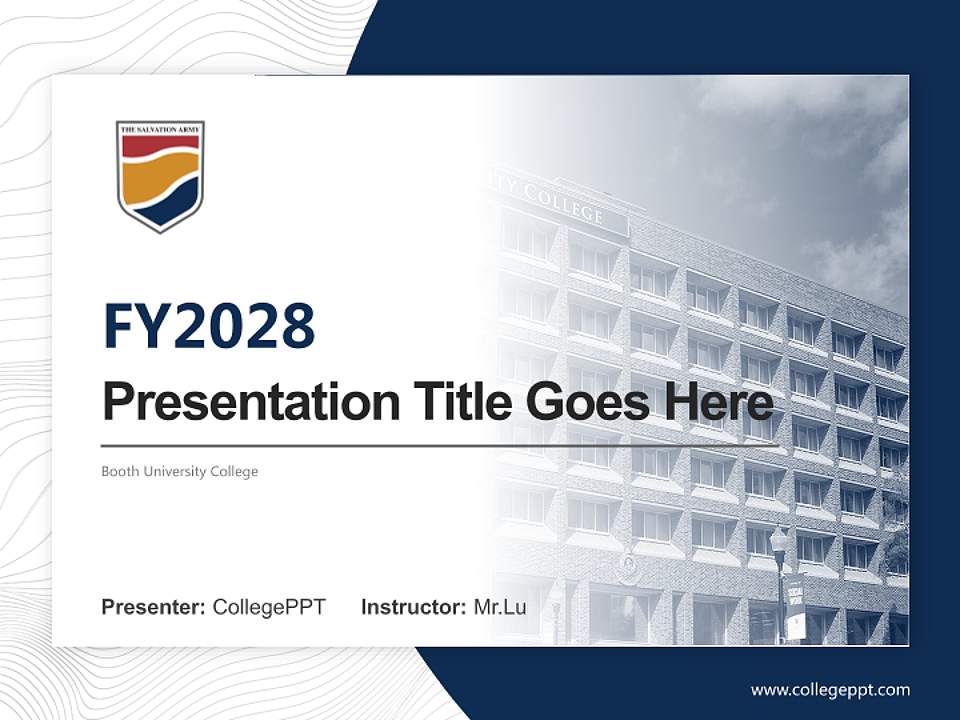 Booth University College Academic Presentation/Research Findings Report PPT Template4:3 ratio PPT effect preview image5