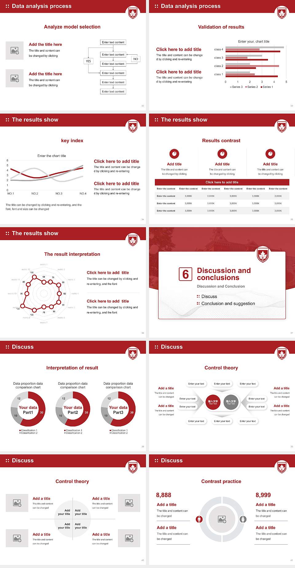 University of Fredericton Graduation Thesis Defense PPT Template4:3 ratio PPT effect preview image5