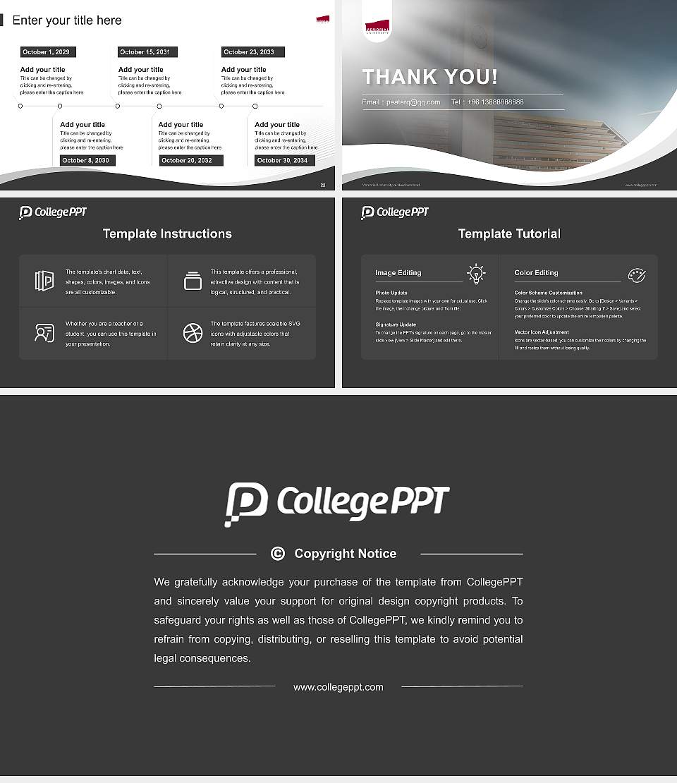 Memorial University of Newfoundland Lecture Sharing and Networking Event PPT Template16:9 ratio PPT effect preview image4