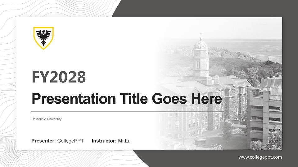 Dalhousie University Academic Presentation/Research Findings Report PPT Template16:9 ratio PPT effect preview image