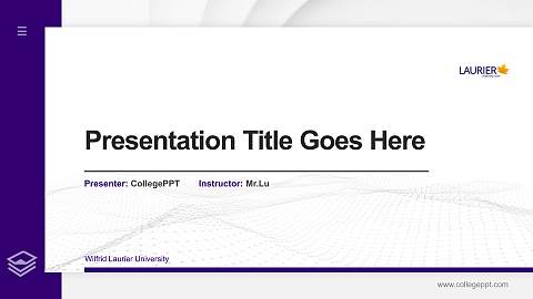 Wilfrid Laurier University Thesis Proposal/Graduation Defense PPT Template