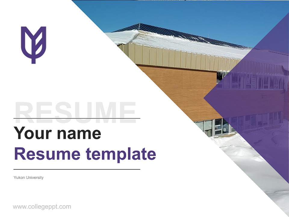 Yukon University Resume PPT Template4:3 ratio PPT effect preview image5