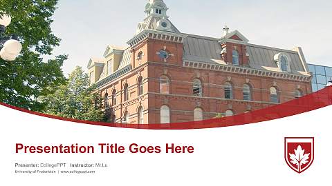 University of Fredericton Course/Courseware Creation PPT Template