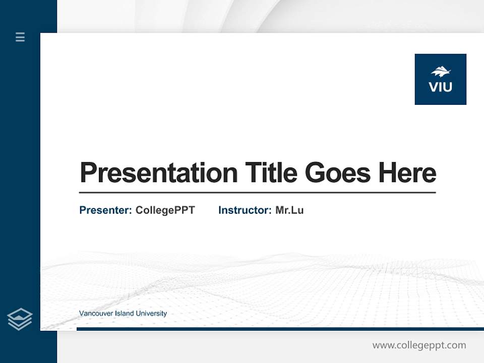 Vancouver Island University Thesis Proposal/Graduation Defense PPT Template4:3 ratio PPT effect preview image5