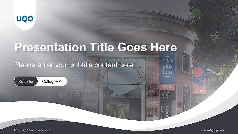 University of Quebec in Outaouais Lecture Sharing and Networking Event PPT Template16:9 ratio PPT effect preview image