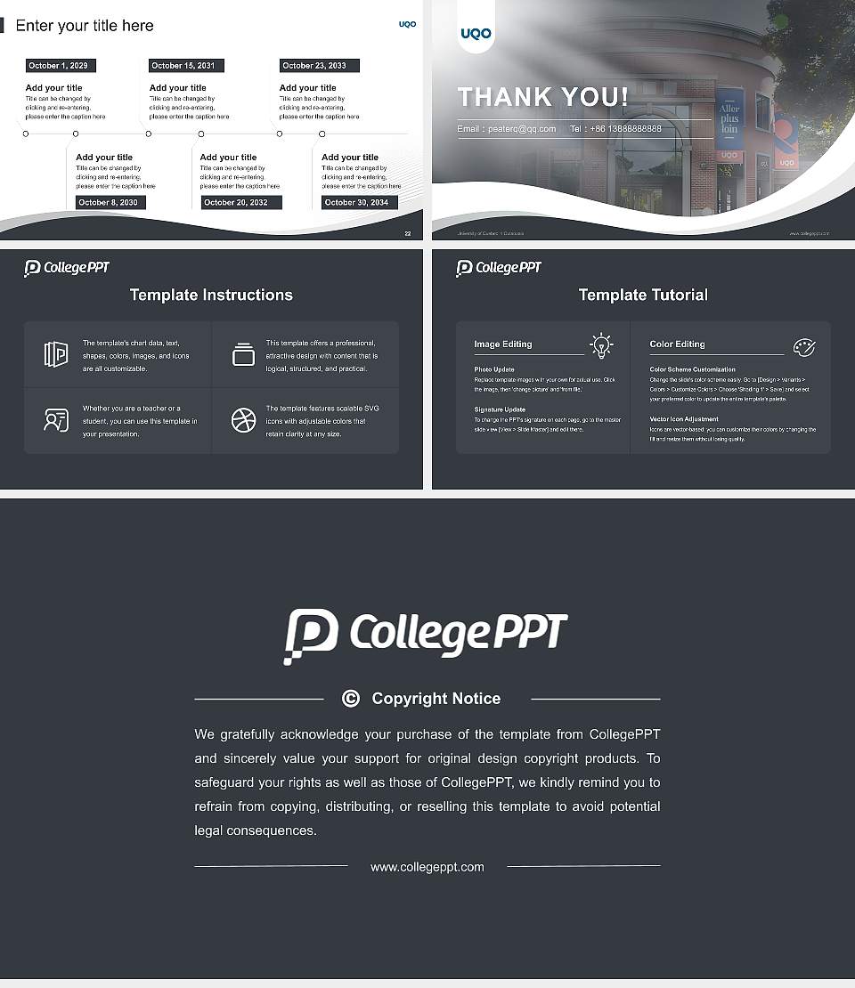 University of Quebec in Outaouais Lecture Sharing and Networking Event PPT Template16:9 ratio PPT effect preview image4