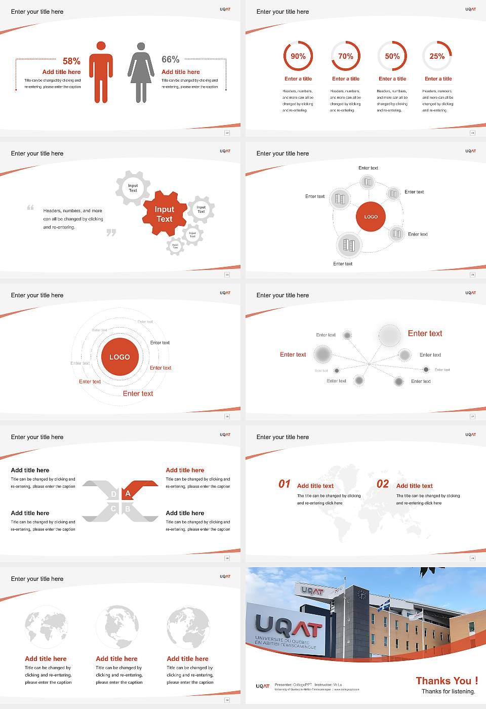 University of Quebec in Abitibi-Témiscamingue Course/Courseware Creation PPT Template16:9 ratio PPT effect preview image4
