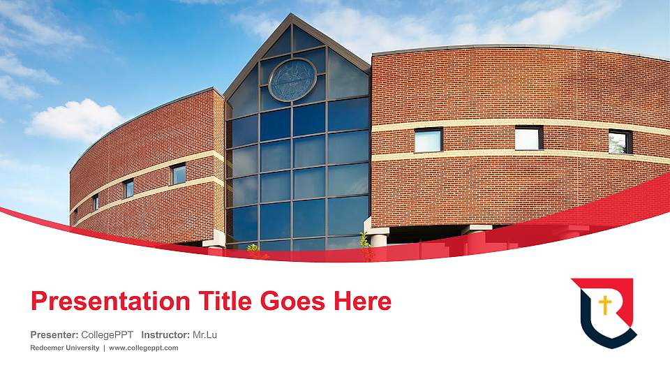 Redeemer University Course/Courseware Creation PPT Template16:9 ratio PPT effect preview image