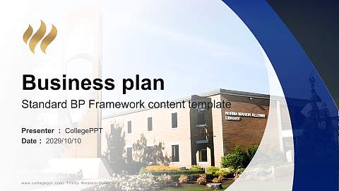 Trinity Western University Competition/Entrepreneurship Contest PPT Template