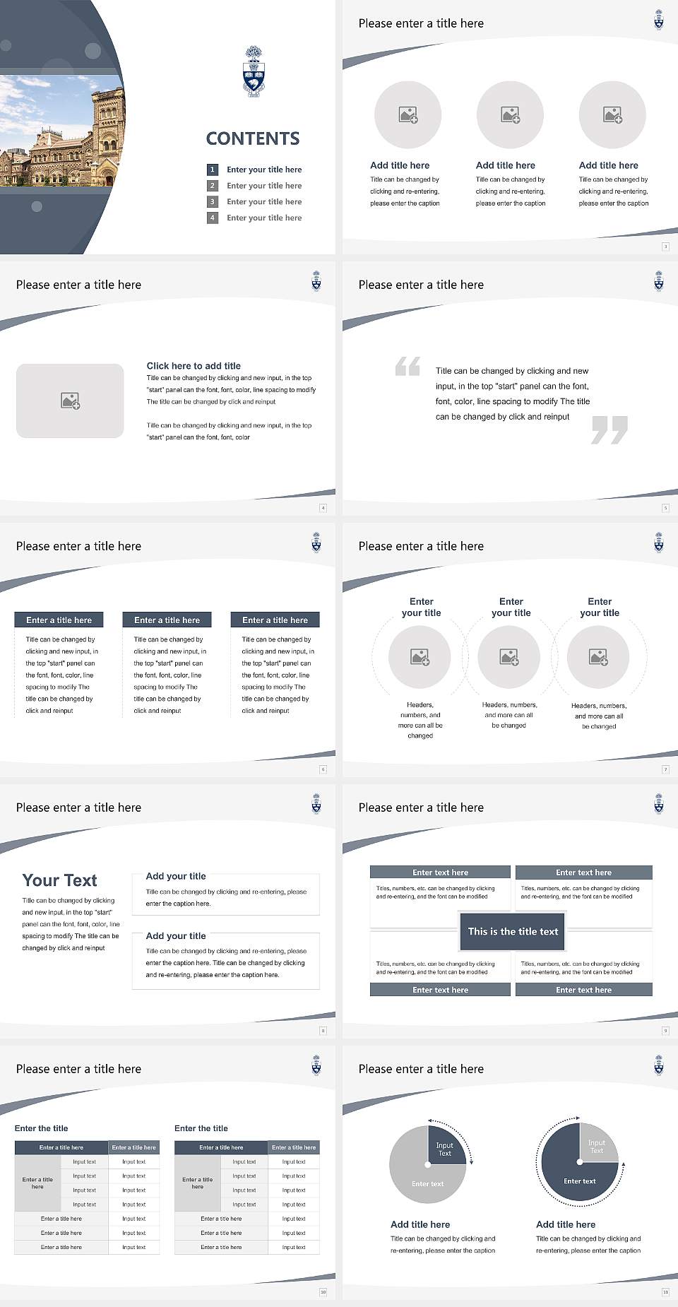 University of Toronto Course/Courseware Creation PPT Template4:3 ratio PPT effect preview image2