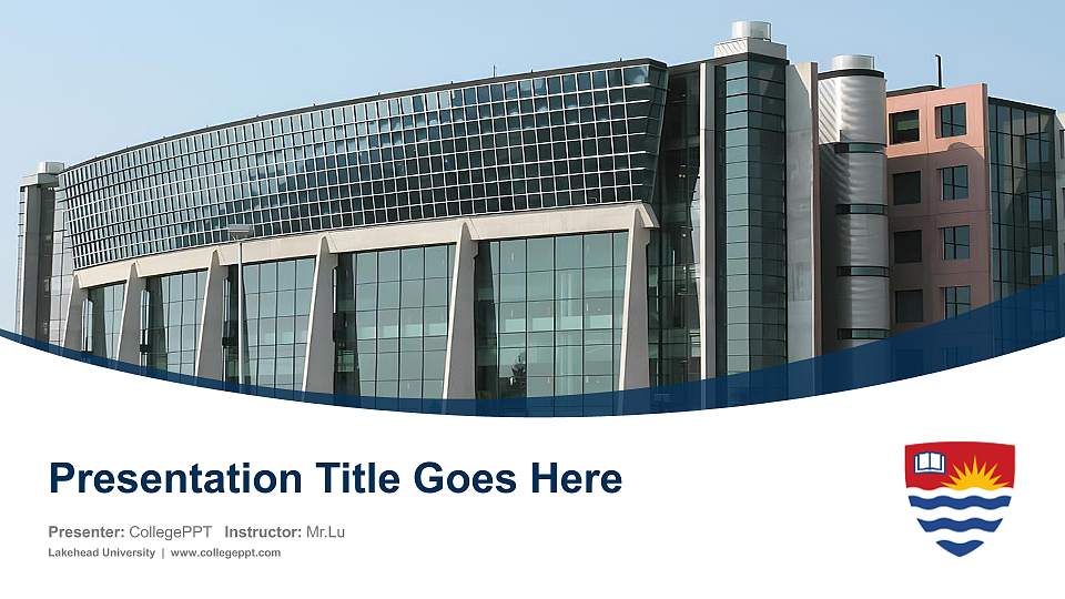 Lakehead University Course/Courseware Creation PPT Template16:9 ratio PPT effect preview image