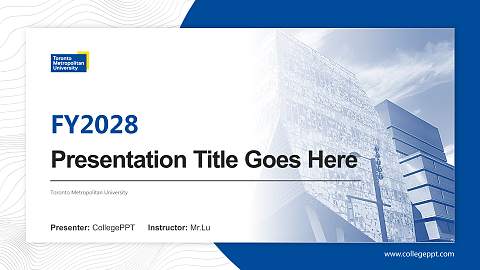 Toronto Metropolitan University Academic Presentation/Research Findings Report PPT Template