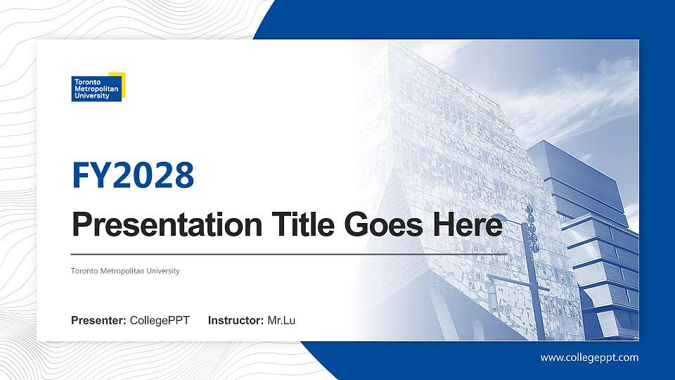 Toronto Metropolitan University Academic Presentation/Research Findings Report PPT Template16:9 ratio PPT effect preview image