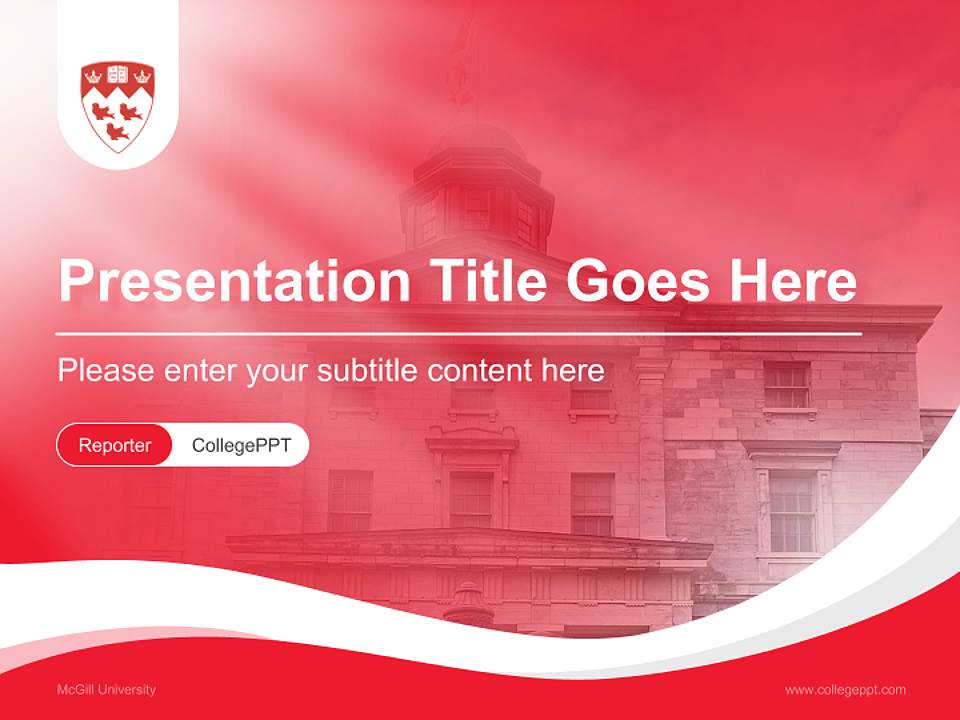 McGill University Lecture Sharing and Networking Event PPT Template4:3 ratio PPT effect preview image4