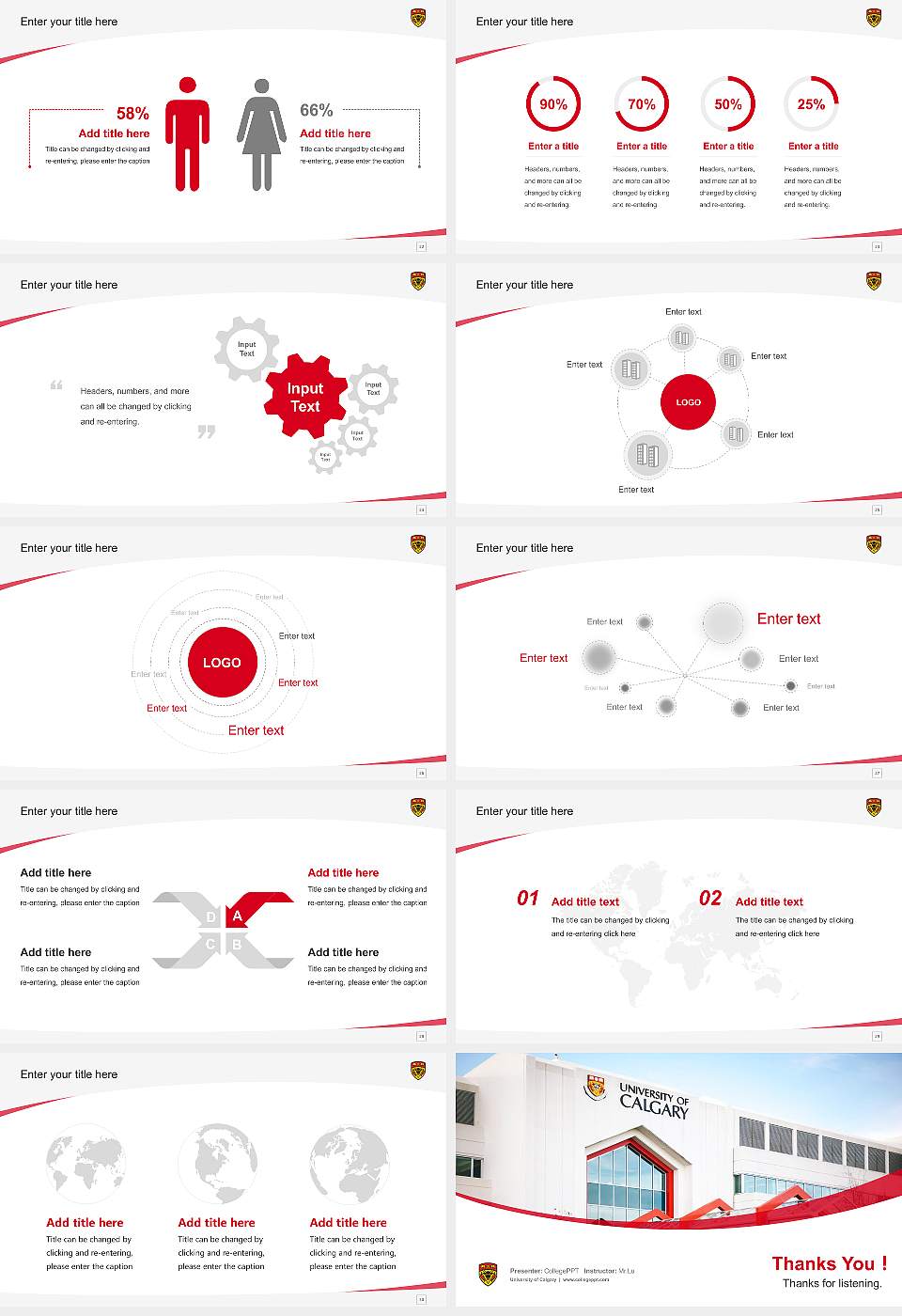 University of Calgary Course/Courseware Creation PPT Template16:9 ratio PPT effect preview image4