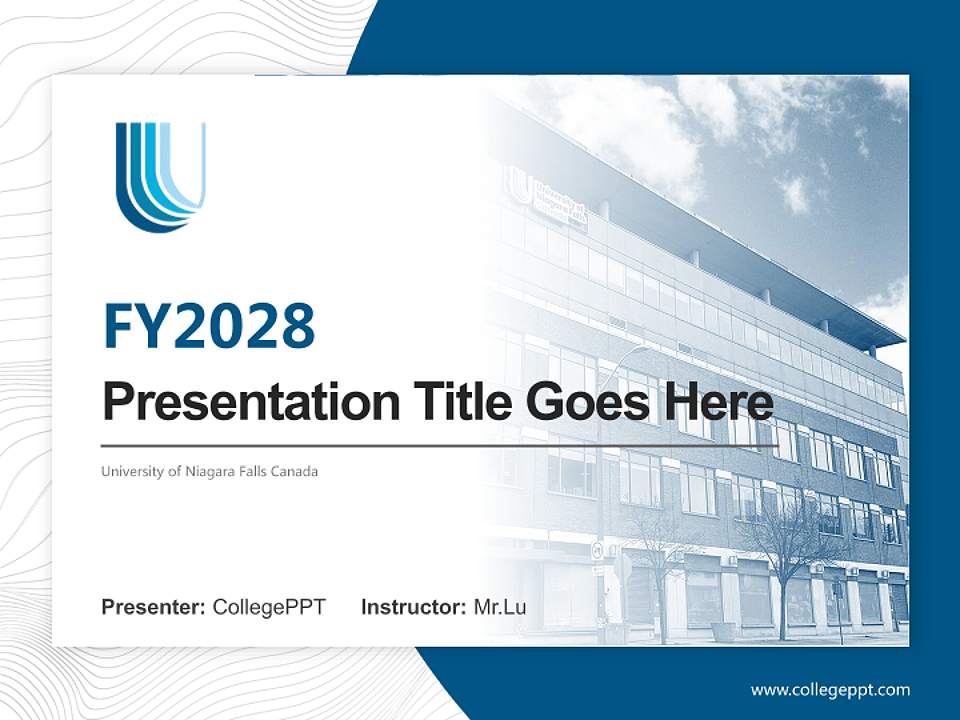 University of Niagara Falls Canada Academic Presentation/Research Findings Report PPT Template4:3 ratio PPT effect preview image5