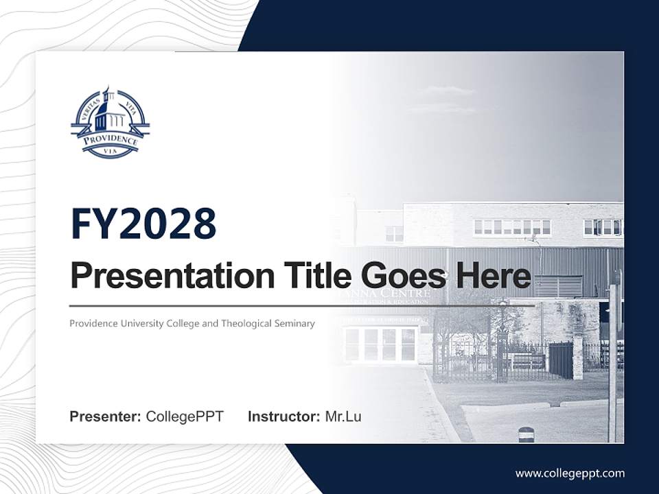 Providence University College and Theological Seminary Academic Presentation/Research Findings Report PPT Template4:3 ratio PPT effect preview image5