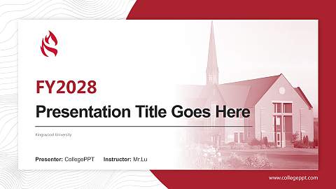Kingswood University Academic Presentation/Research Findings Report PPT Template