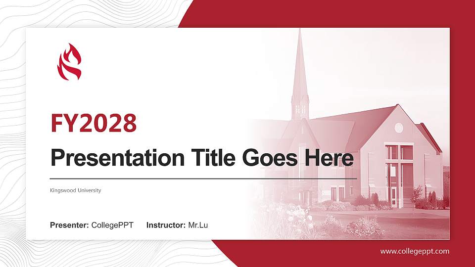 Kingswood University Academic Presentation/Research Findings Report PPT Template16:9 ratio PPT effect preview image