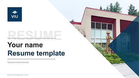 Vancouver Island University Resume PPT Template