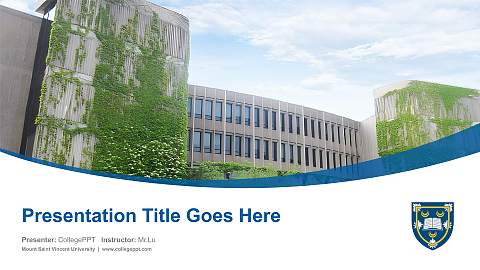 Mount Saint Vincent University Course/Courseware Creation PPT Template