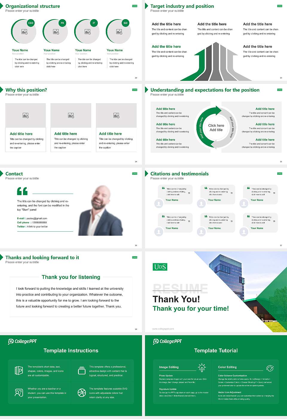 University of Sherbrooke Resume PPT Template16:9 ratio PPT effect preview image4