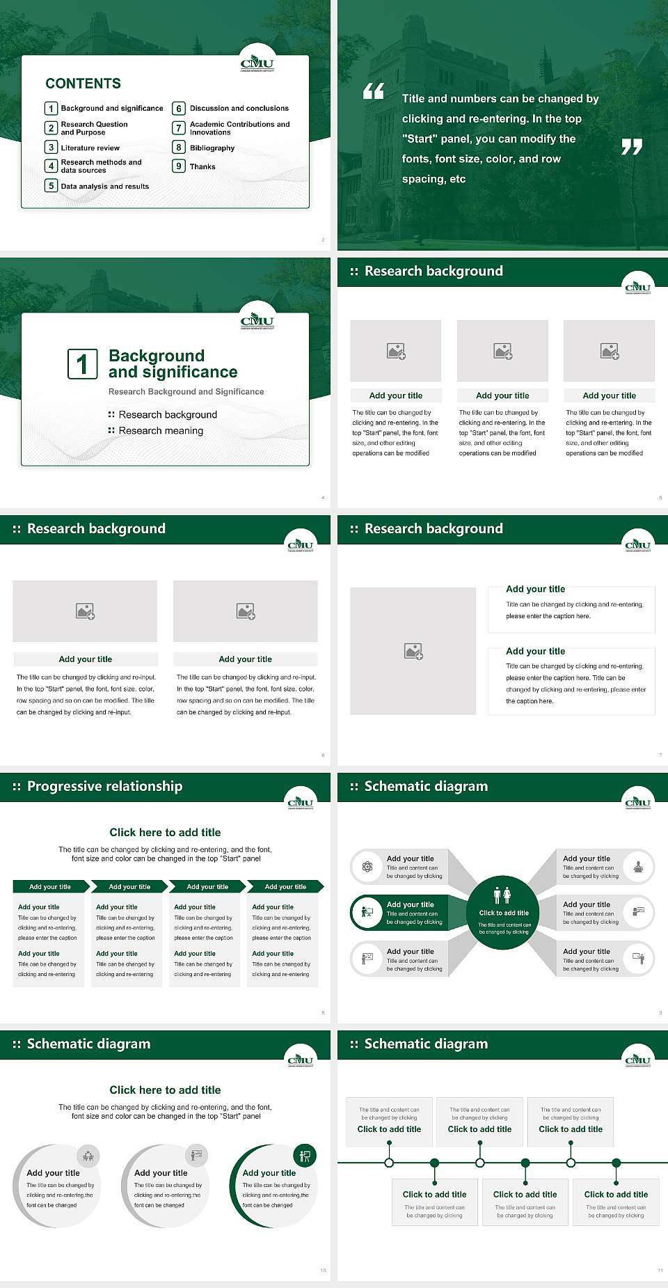 Canadian Mennonite University Graduation Thesis Defense PPT Template4:3 ratio PPT effect preview image2
