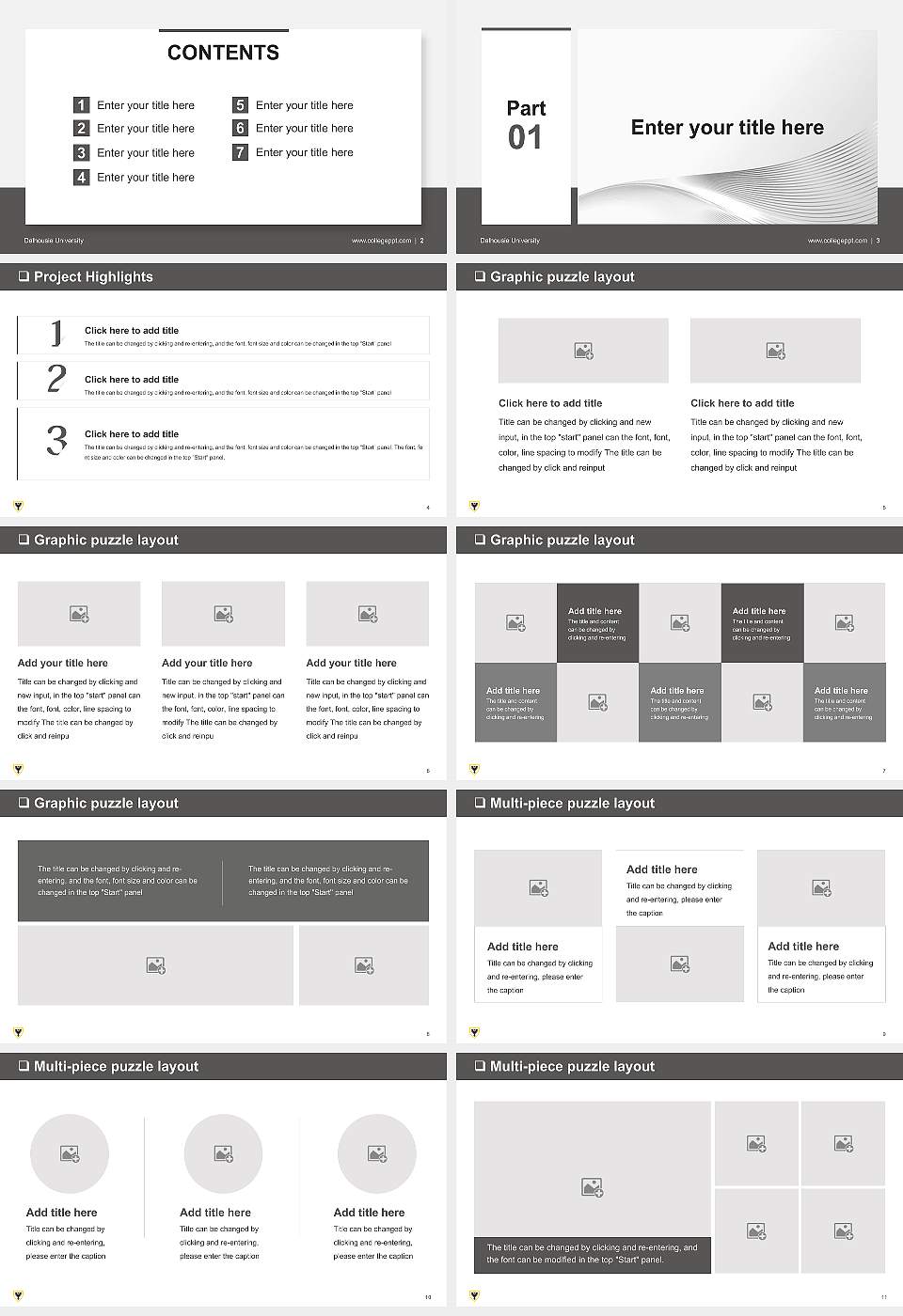 Dalhousie University General Purpose PPT Template16:9 ratio PPT effect preview image2