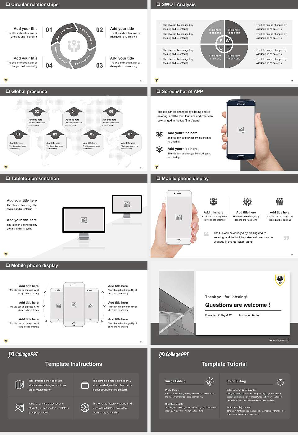 Dalhousie University General Purpose PPT Template16:9 ratio PPT effect preview image5