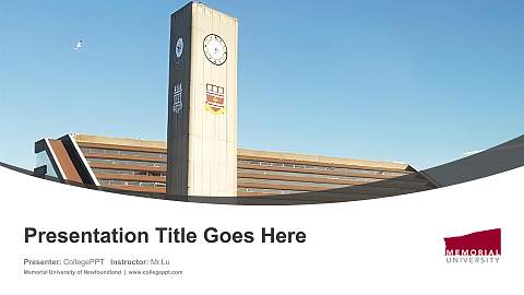 Memorial University of Newfoundland Course/Courseware Creation PPT Template