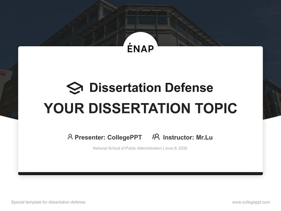 National School of Public Administration Graduation Thesis Defense PPT Template4:3 ratio PPT effect preview image7