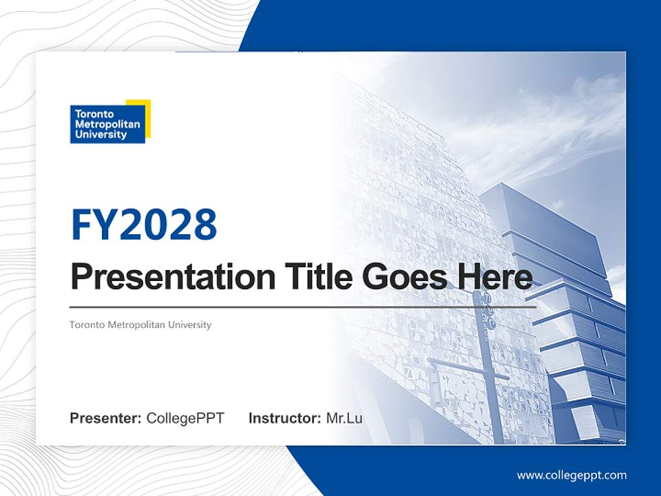 Toronto Metropolitan University Academic Presentation/Research Findings Report PPT Template4:3 ratio PPT effect preview image5