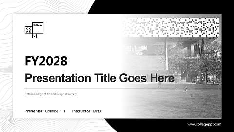Ontario College of Art and Design University Academic Presentation/Research Findings Report PPT Template