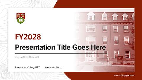 University of Prince Edward Island Academic Presentation/Research Findings Report PPT Template