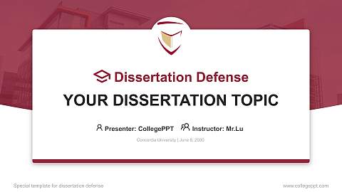 Concordia University Graduation Thesis Defense PPT Template