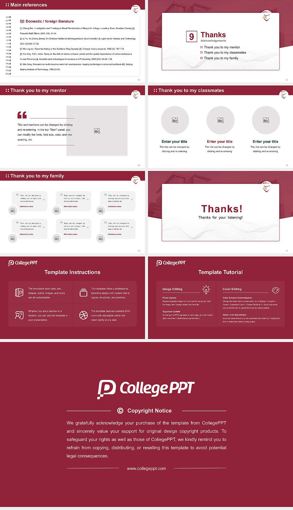 Concordia University Graduation Thesis Defense PPT Template16:9 ratio PPT effect preview image7