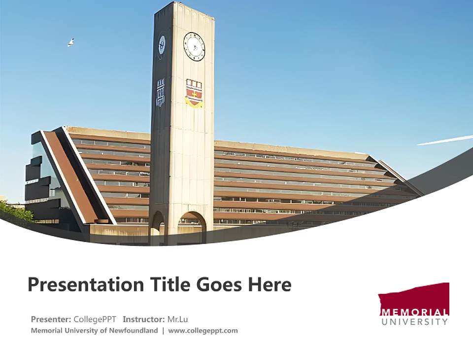 Memorial University of Newfoundland Course/Courseware Creation PPT Template4:3 ratio PPT effect preview image5