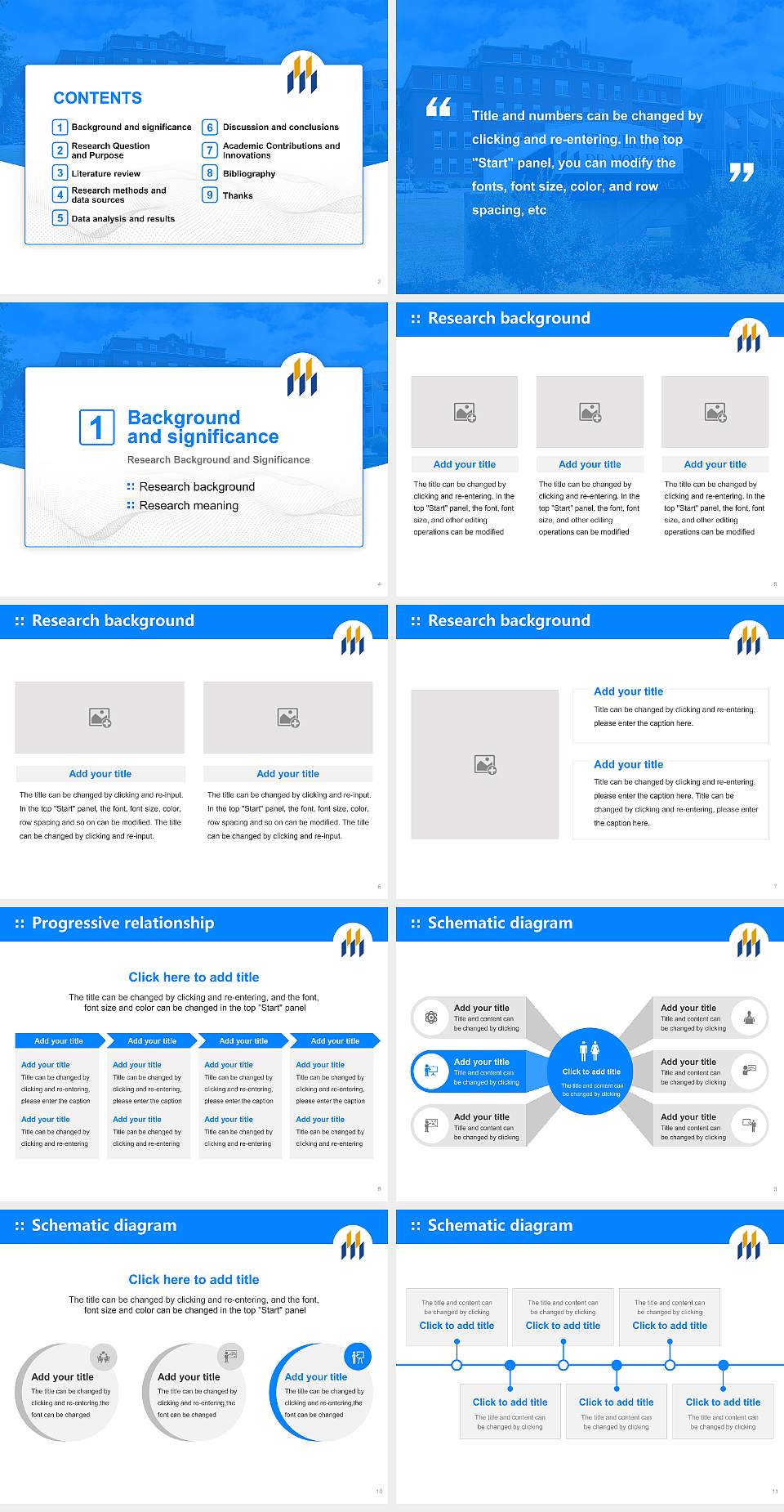 University of Moncton Graduation Thesis Defense PPT Template4:3 ratio PPT effect preview image2