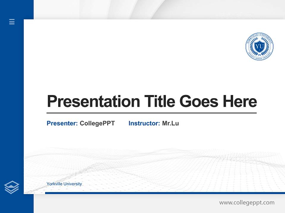 Yorkville University Thesis Proposal/Graduation Defense PPT Template4:3 ratio PPT effect preview image5