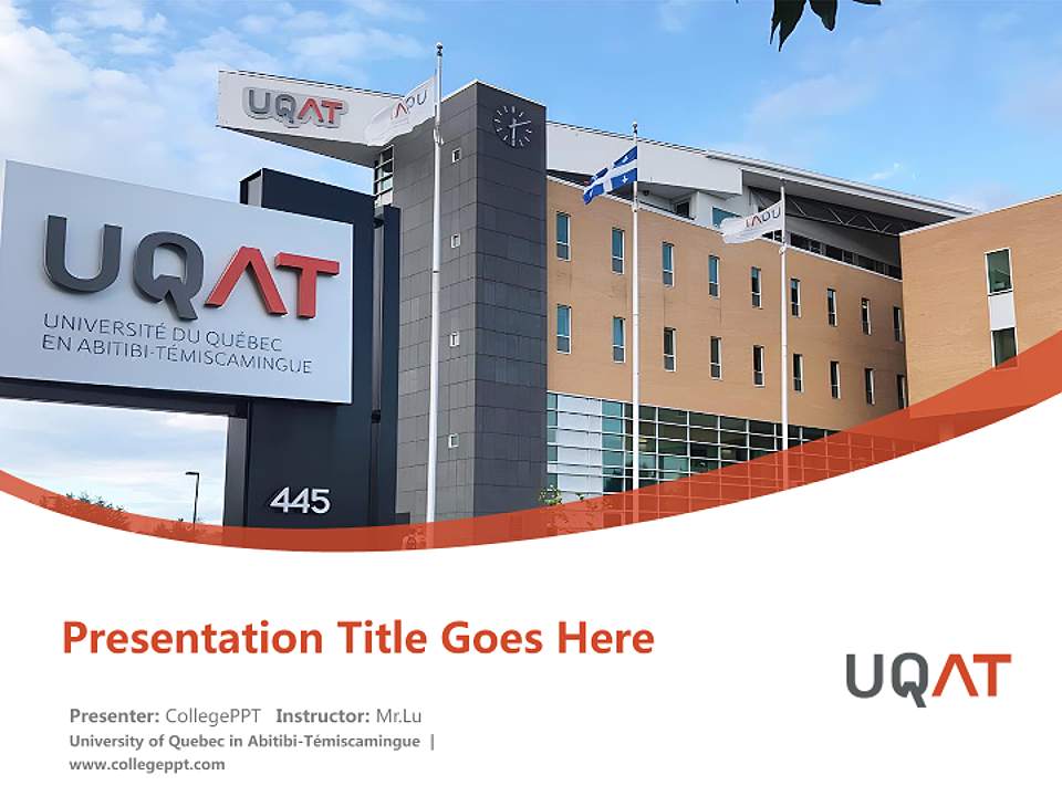 University of Quebec in Abitibi-Témiscamingue Course/Courseware Creation PPT Template4:3 ratio PPT effect preview image5