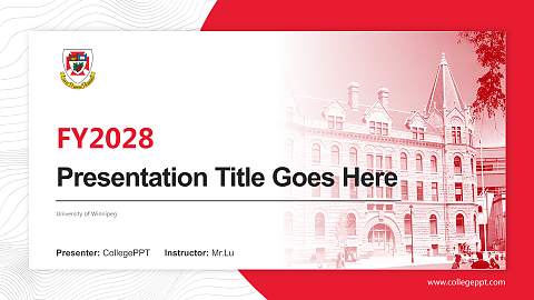 University of Winnipeg Academic Presentation/Research Findings Report PPT Template