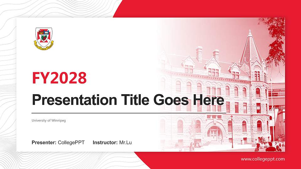 University of Winnipeg Academic Presentation/Research Findings Report PPT Template16:9 ratio PPT effect preview image